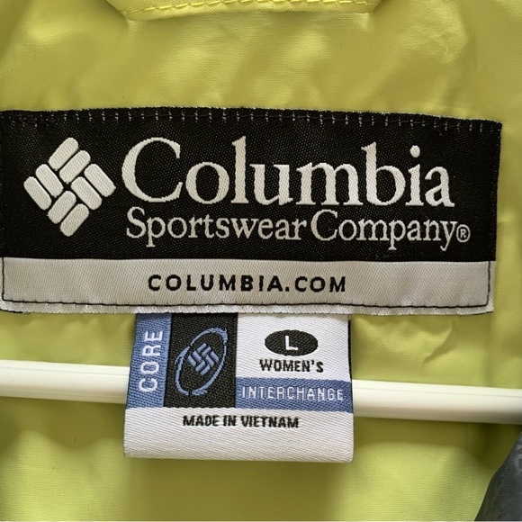 Columbia Core Interchangeable Ski Coat Women Large Green White Sportswear Jacket - Picture 5 of 9